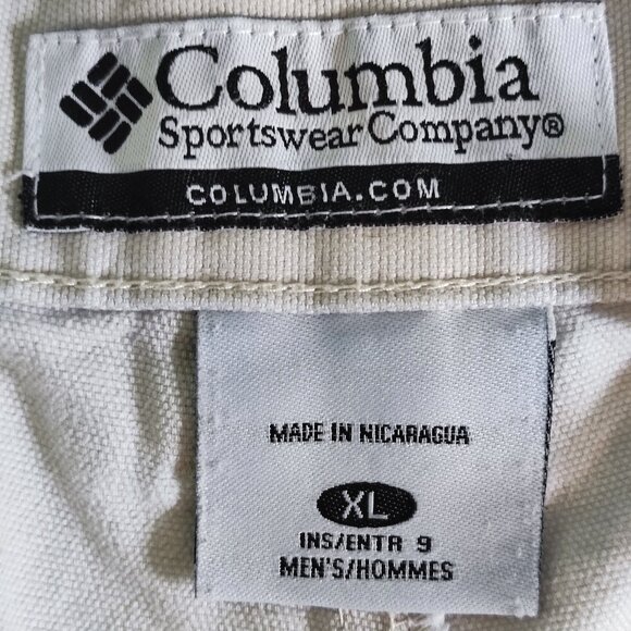 Columbia cargo cotton shorts off-white men's size XL - Picture 5 of 15